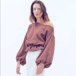 Dominique Healy gauze Anna frill blouse sample sale nwt med/large